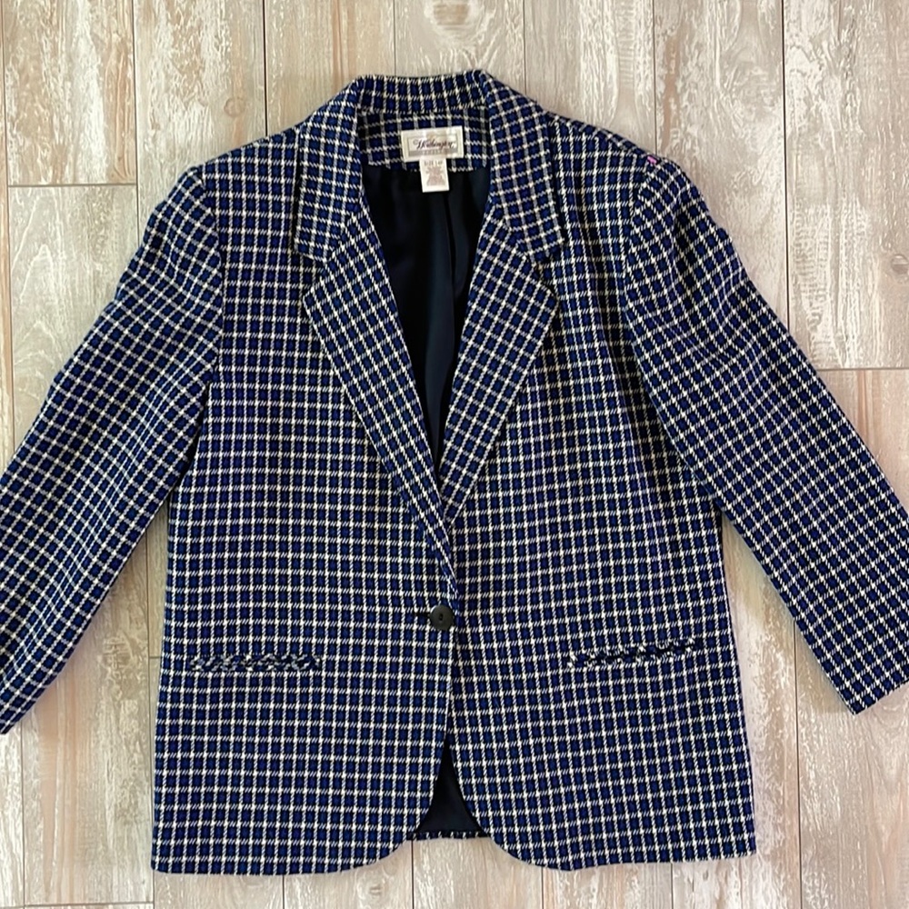 Worthington plaid vintage oversized blazer